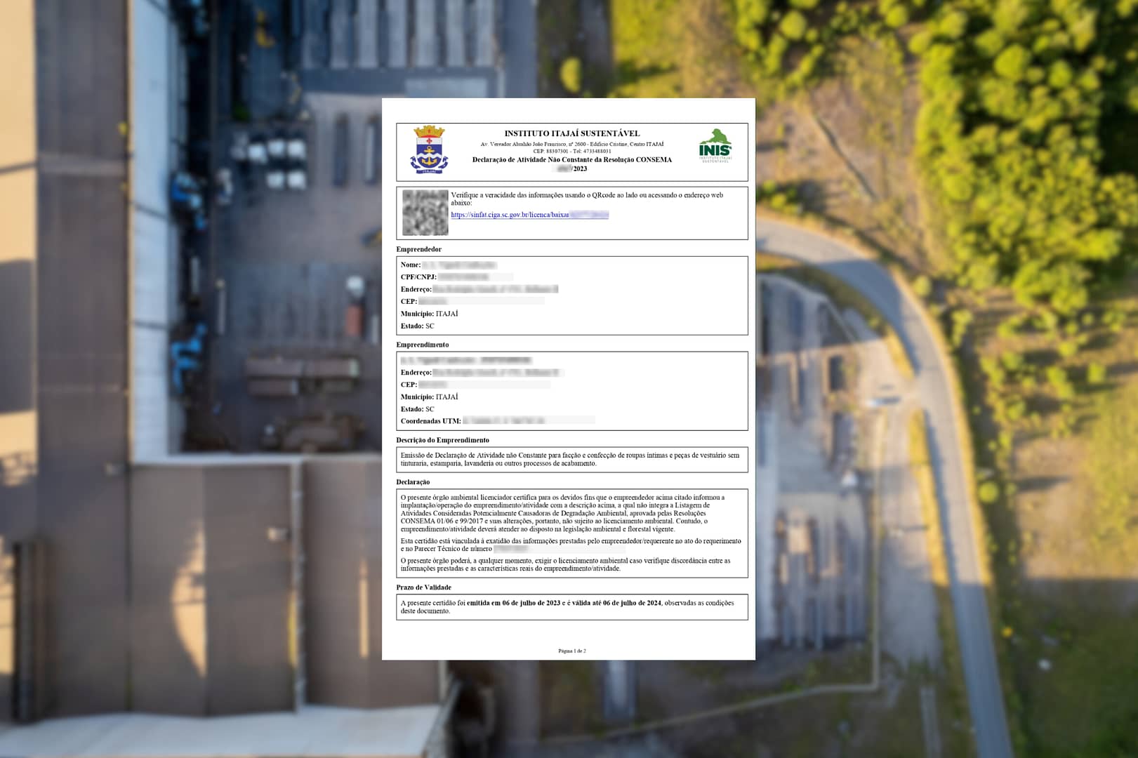 emitir dispensa de licença ambiental em SC